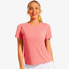 Women's Athletic Short Sleeve Running T-Shirts Dry Fit Shirts