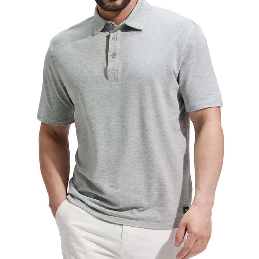 Men Short Sleeve Cotton Polo Shirts Soft Golf Shirt