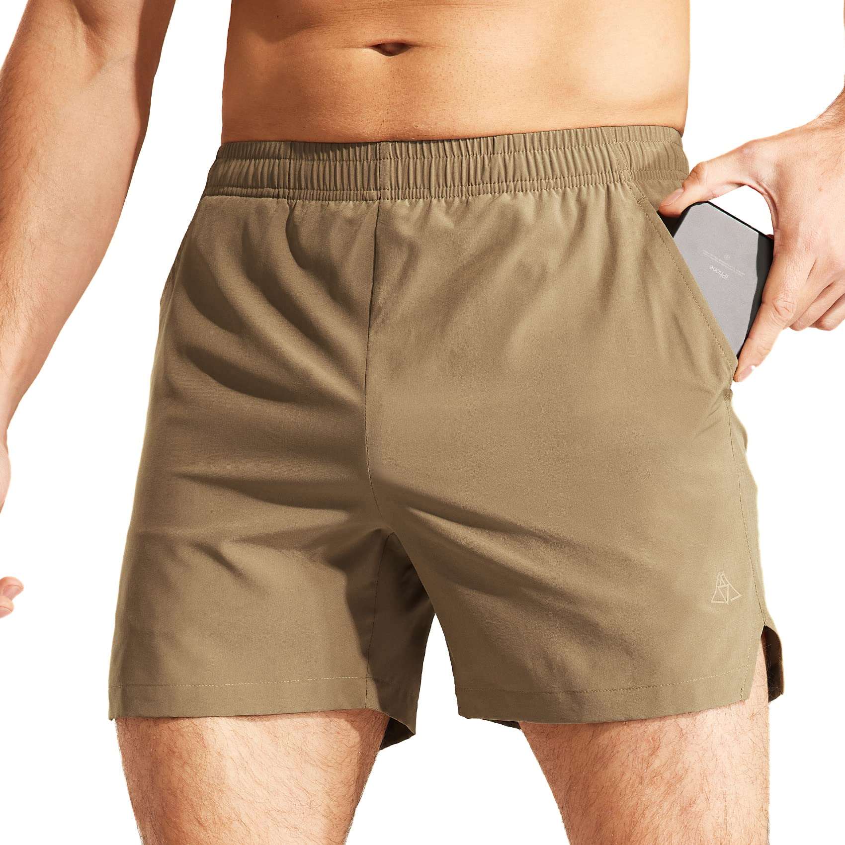 Men's Dry Fit Running Athletic Shorts with Pockets, 5 Inch