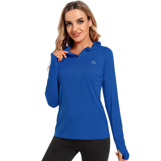 Ehtmsak Navy Blue Hoodies for Women Hoodie Sweatshirt Dress Button Up Royal Blue Pullover Button Down Workout Tops for Women Loose Fit Royal Blue S